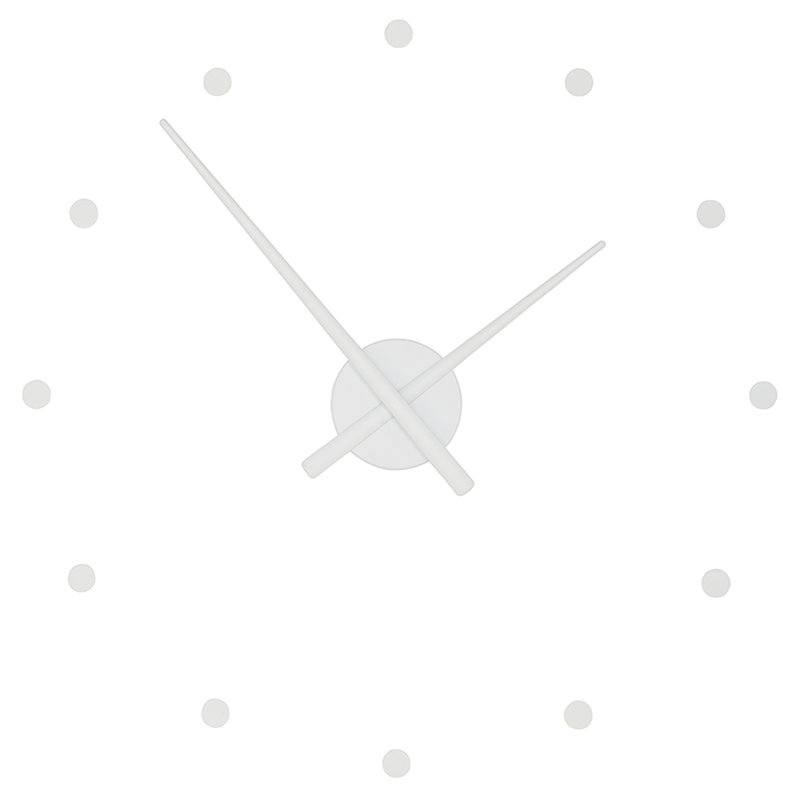 OJ Analog Wall Clock, White, Large