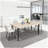 63-inch Modern Dining Table, Wooden Tabletop & Rust-Resistant Iron Legs, Rectangular Kitchen Table for 6-8 People, Rustic Industrial Design for Dining Room, Patio(Table Only)