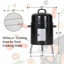 Arlmont & Co. Miyosha Portable 400 Square Inches Smoker