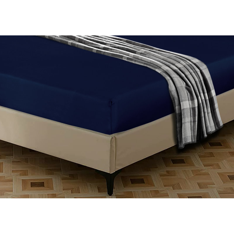 Egyptian-Quality Cotton sheet Flat, Navy, Kingsize (5')