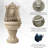 Xbrand 52.4" Sandstone Lion Head Floor Fountain, Two-Tier Outdoor Water Feature, Durable Resin Construction