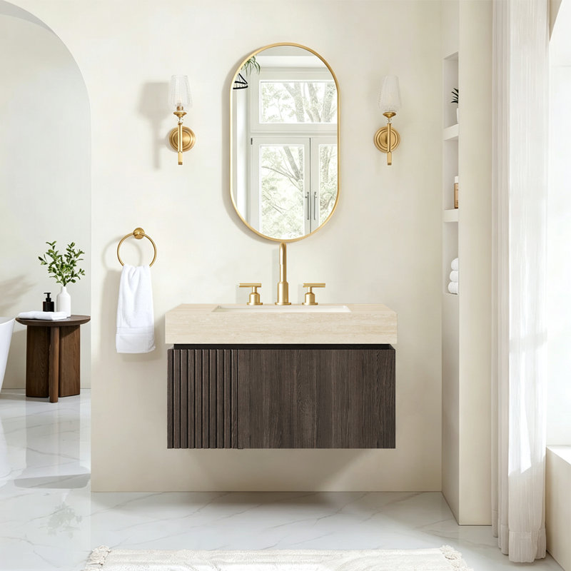 Armoire de salle de bain flottante et luxueuse 30 po Luxury