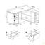 Bureau en L avec tiroirs et tablettes