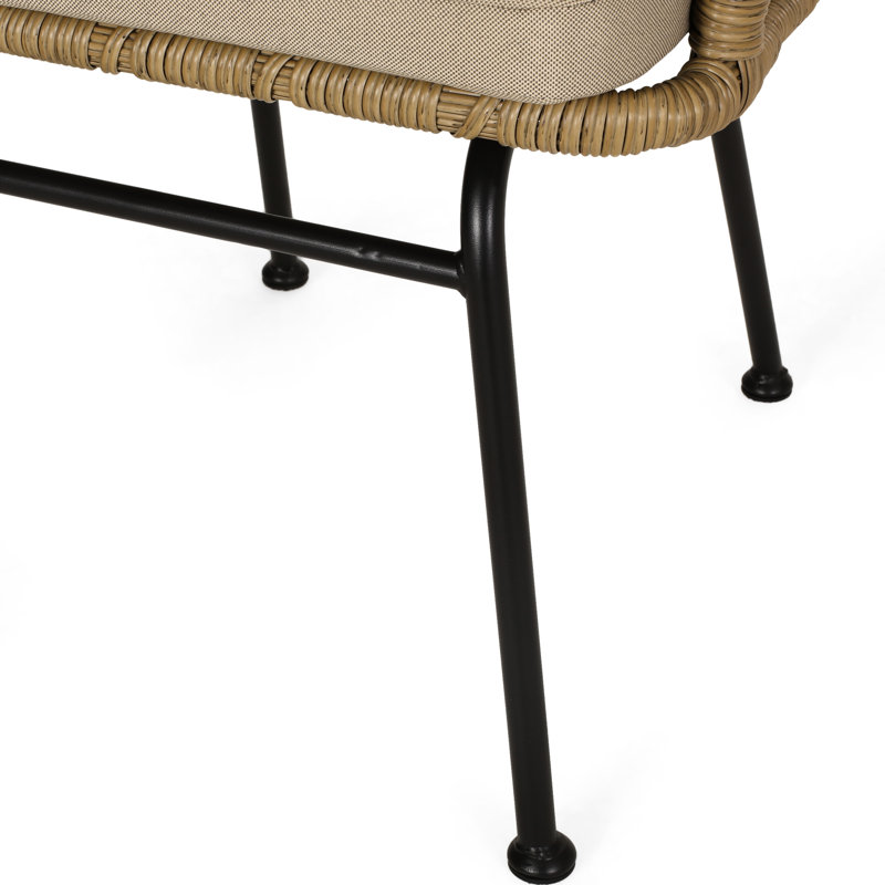 Chaise pivotante d'extérieur, coussins d'eau, 22,26 P x 22,27 po 29,91 H, assemblage requis, structure en forme de baignoire brune et beige