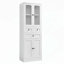 Armoire de salle de bain haute polyvalente avec plusieurs compartiments et fabrication durable