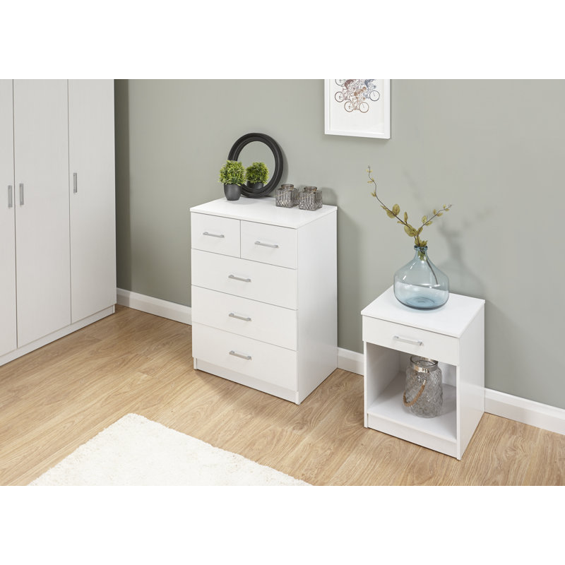 Charents Piece Bedroom Set, White