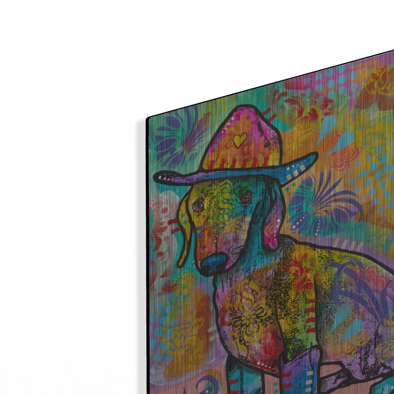 Art mural en métal Trinx «Cowboy Pupper» par Dean Russo, H 16 po x l 12 po
