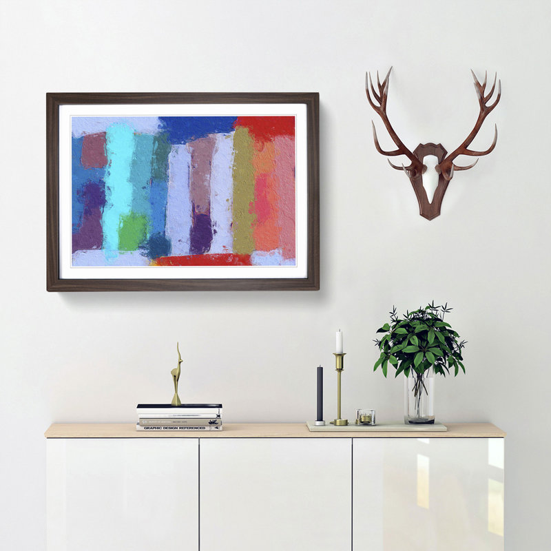 Abstract Vol.224 by S.Johnson - Framed Print, Walnut Framed, 45cm H x 63cm W x 2cm D