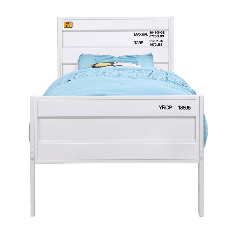 Twin Platform Bed, White