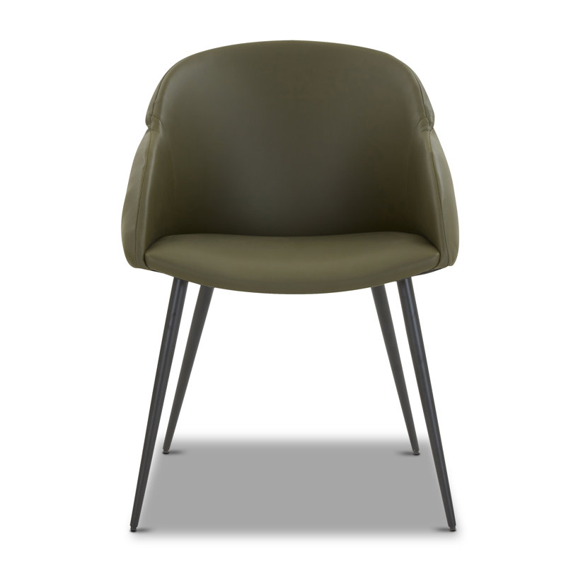 Chaise capitonnée Vanwinkle en vert Midori