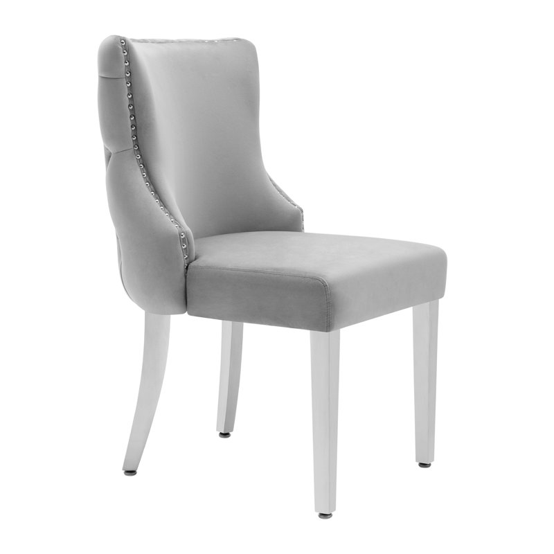 Chaise de salle à manger Fujiye, Gris clair
