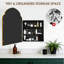 Armoire de salle de bain arquée à cadre perlé-1792525444