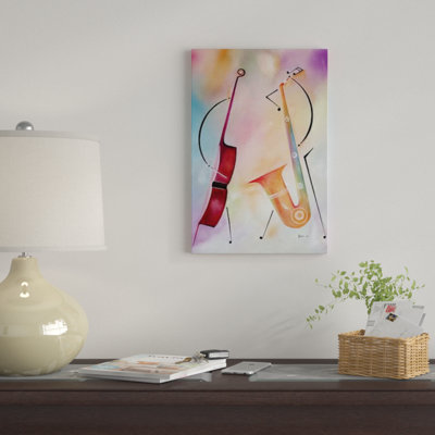 « bass et sax », impression sur toile