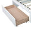 White Solid Rubber Wood Twin Bed With 2 Drawers, Easy Assembly, Quiet And Smooth Operation Size Wood, Space - Optimizing Design,