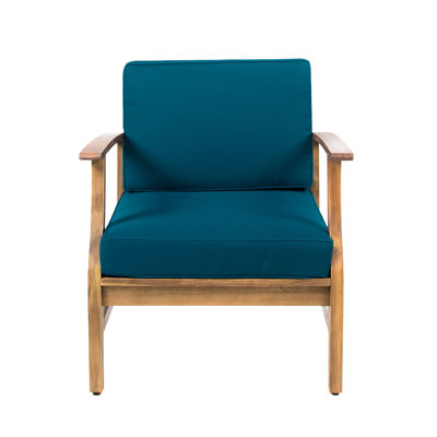 Stylish Wood Club Chair Water Seat Included Patio Chair Constructed From