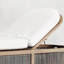 Chaise longue d'extérieur en teck avec méridienne