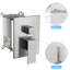 Système de douche carré de 10 pouces avec valve brute, barre coulissante réglable, douche à effet pluie, douchette, installation facile en nickel brossé équilibré,
