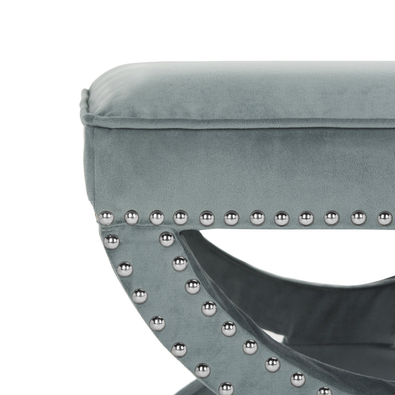 Repose-pieds standard carré de 21,3 po Miamisburg, Bleu Wedgewood