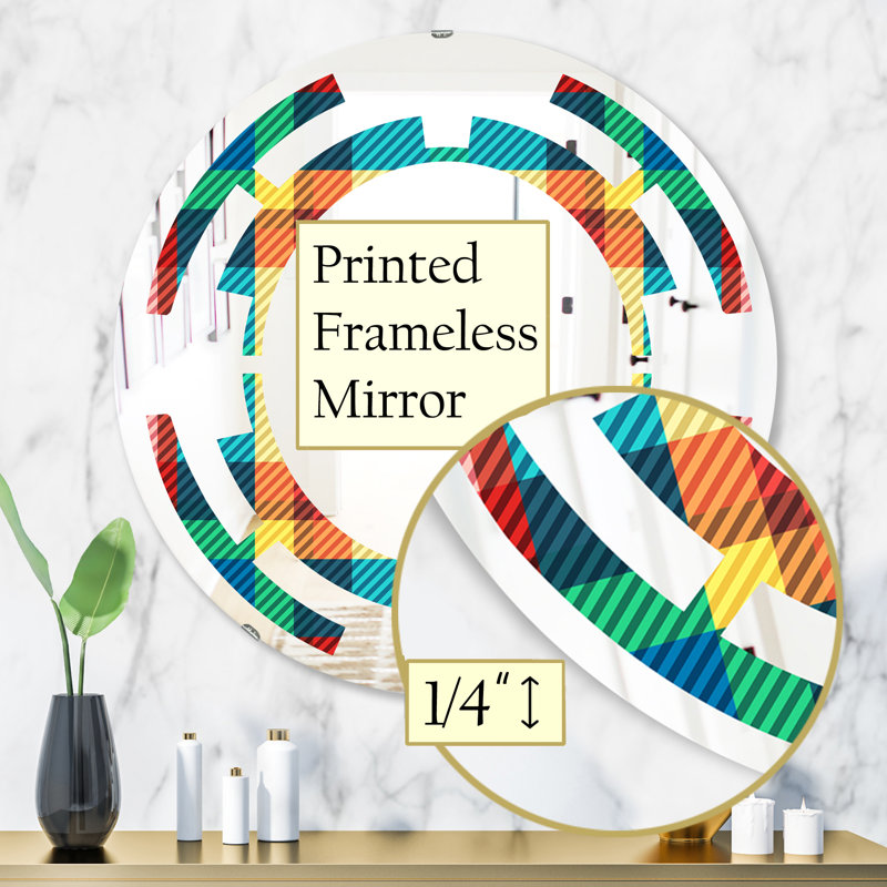 Miroir mural Tartan, 31,5 po x 31,5 po
