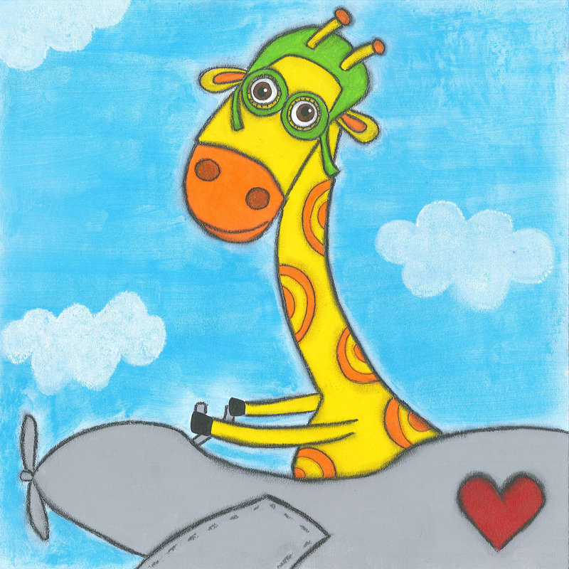 Super Animal - Giraffe by Tatijana Lawrence - Wrapped Canvas Painting, 122cm H x 122cm W