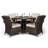 Karas 4 Seater Dining Set with Cushions and Parasol-39926003