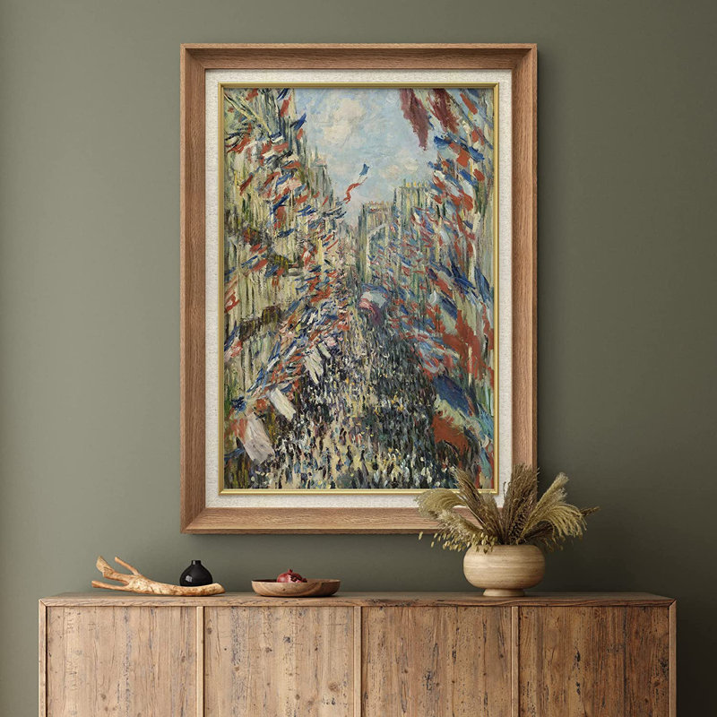 La rue Montorgueil à Paris par Claude Monet - Peinture sur toile, Naturel