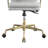 Vintage White And Chrome Swivel Office Chair
