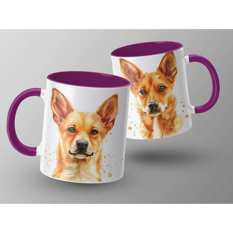 Ceramic Coffee Mug, 2, Purple