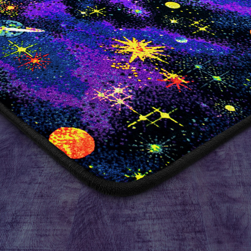 Tapis fluorescent Space Explorer par Joy Carpets, Rectangle 6 pi x 12 pi