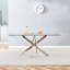 Table de salle à manger à piédestal de 63 po Jakar-441661879