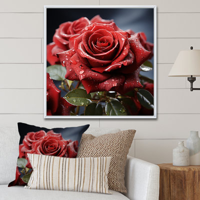 «Crimson Rose Passion II», reproduction sur toile