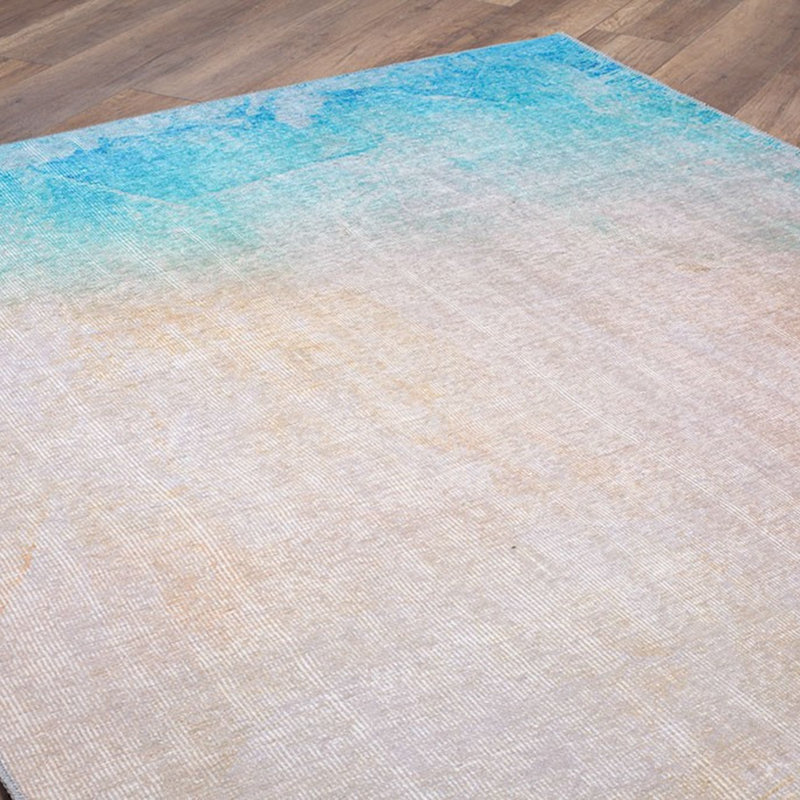 Tapis lavable en machine Premium, 4,6 x 6,2 pieds, 100% polyester, 1850 g / m² | Hauteur des poils: 0,2 po | Poly-coton écologique recyclé | Parfait pour le salon, la chambre à coucher et les endroits très passants