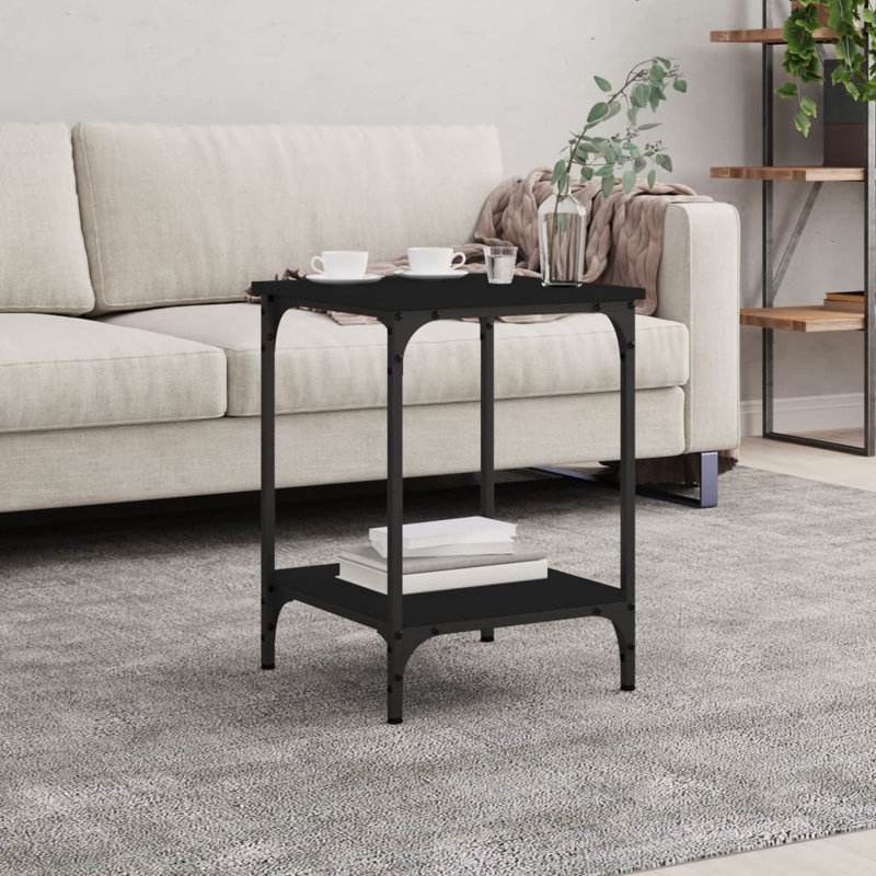 Naniouni Four Leg Coffee Table with Storage, Black