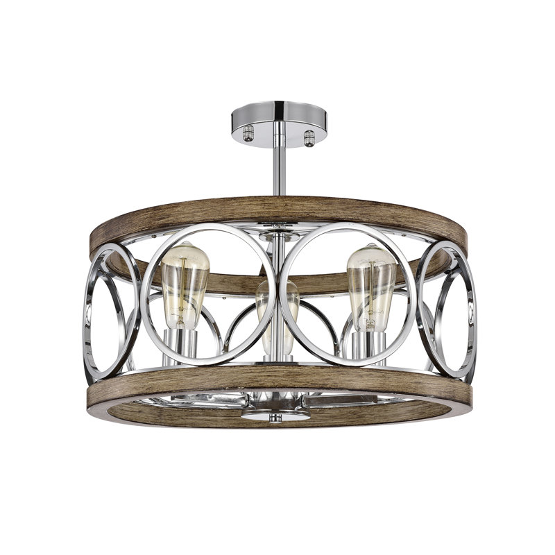 Annabela Semi Flush Mount, Brown