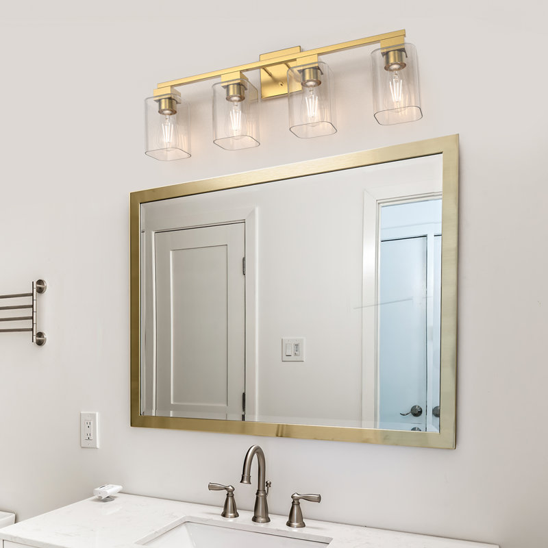 Éclairage pour coiffeuse Hartshorn, 4 lumières, Or brossé