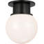 Callan Flush Mount with White Glass Dome-379625149-379625089
