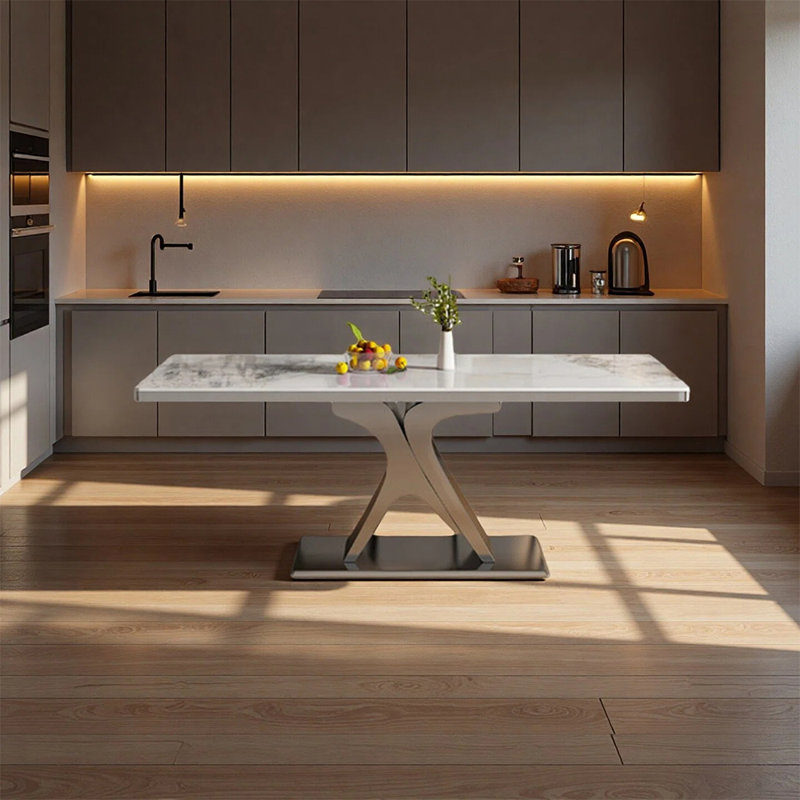 Table de salle à manger simple de luxe, 29.52”H x 59.05”L x 31.49”W