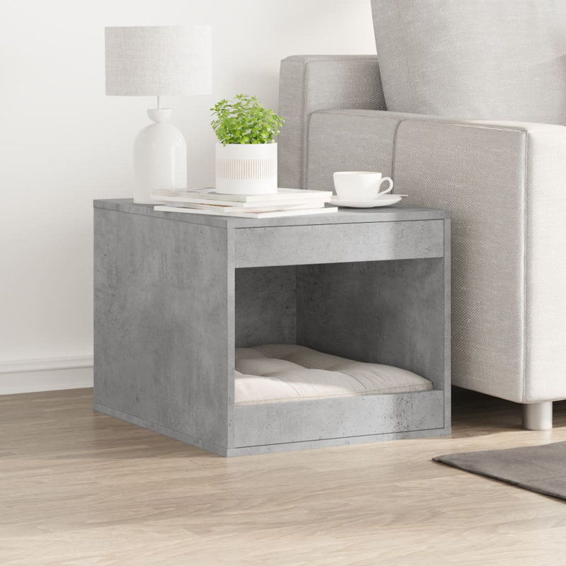 Engineered Wood Litter Box Enclosure, Concrete Grey