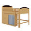 Loft Bed With Storage Wardrobe & Cabinet, Solid Wood Mid Century Modern Loft Bed With LED,Storage & Ladder, Guardrails-1645403149-1645403187