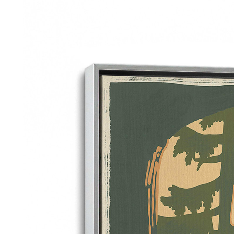 «Forest Escape», reproduction sur toile, Cadre flottant en chrome poli, H 36,75 po x l 24,75 po