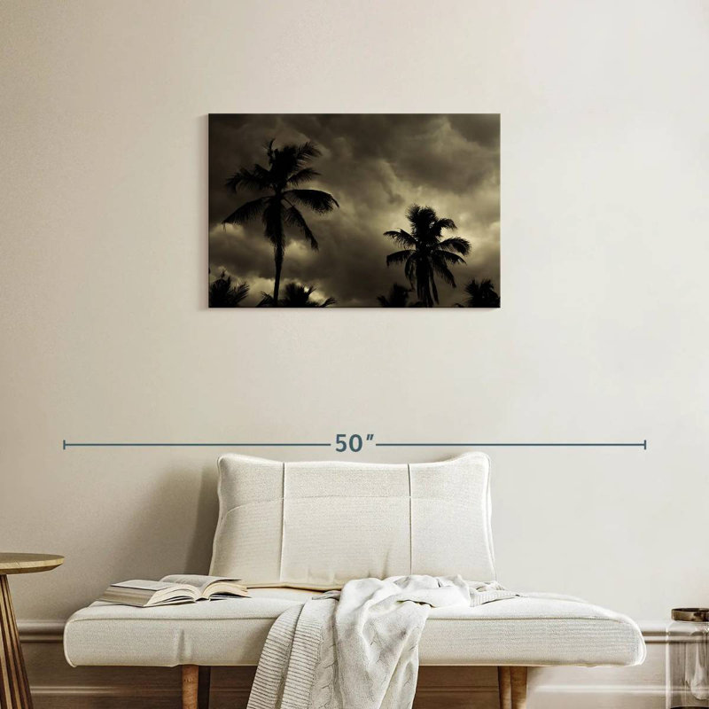 Harnek, silhouette de palmiers tropicaux, H 20 po x l 30 po