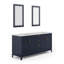 Meuble-lavabo de comptoir en marbre blanc Elizabeth avec miroir Elizabeth Carrara-928852734-1030465642