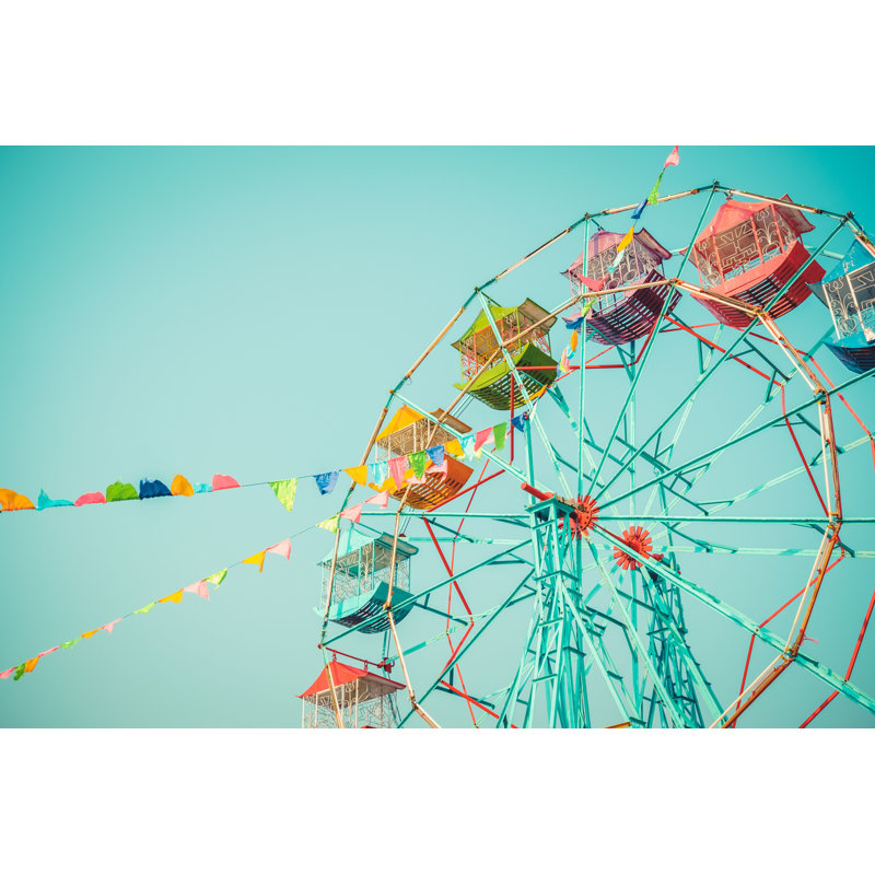 Ferris Wheel par - Photographie de toile tendue, H 8 po x l 12 po