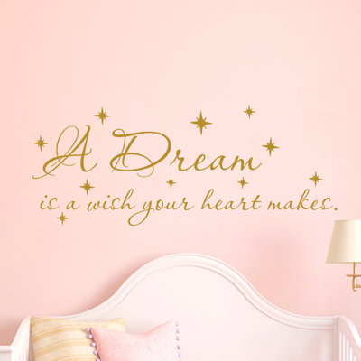 Décalcomanie murale cendrillon de chambre d’enfant quote décoration