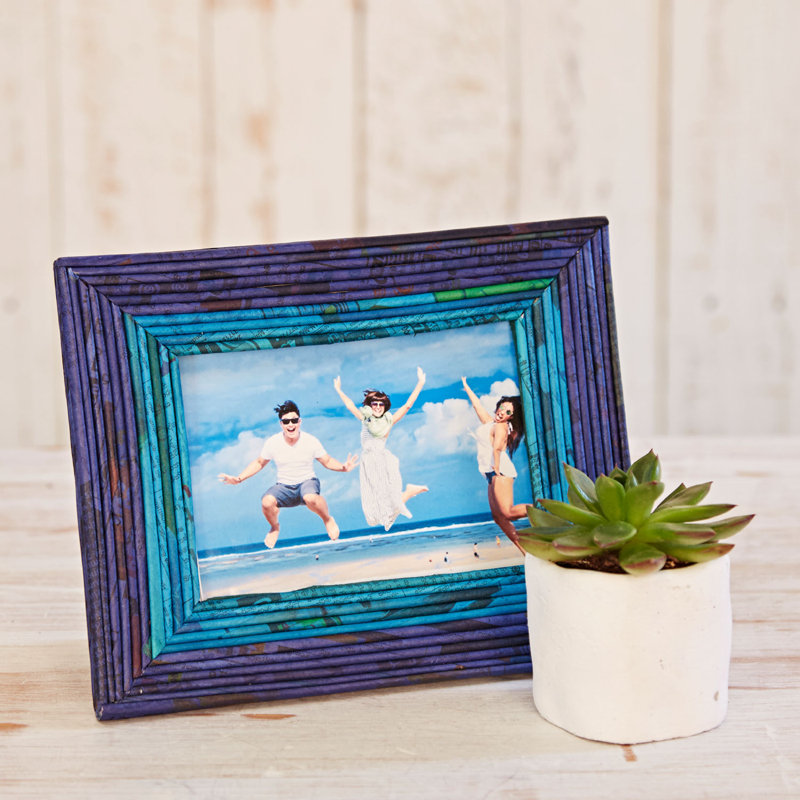 Paper Picture Frame, 12.7cm x 17.8cm, Blue