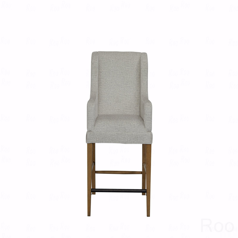 Tabouret de comptoir rembourré, Amande