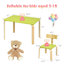 Kids 3 Piece Solid Wood Rectangular Play Or Activity Table and Chair Set-1278892706