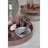 Round Reactive Glaze Stoneware Footed Bowl