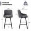 Swivel Counter Stool with Metal Frame-395802742