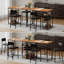 Ensemble de table de salle à manger pour 2 personnes, table à hauteur de comptoir avec 2 chaises rembourrées et tablettes de rangement, ensemble bistro et chaise pour 2 personnes, ensemble de tables de cuisine pour petits espaces-915505531